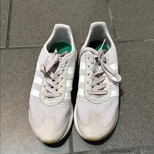 Adidas Pink and White Sneakers